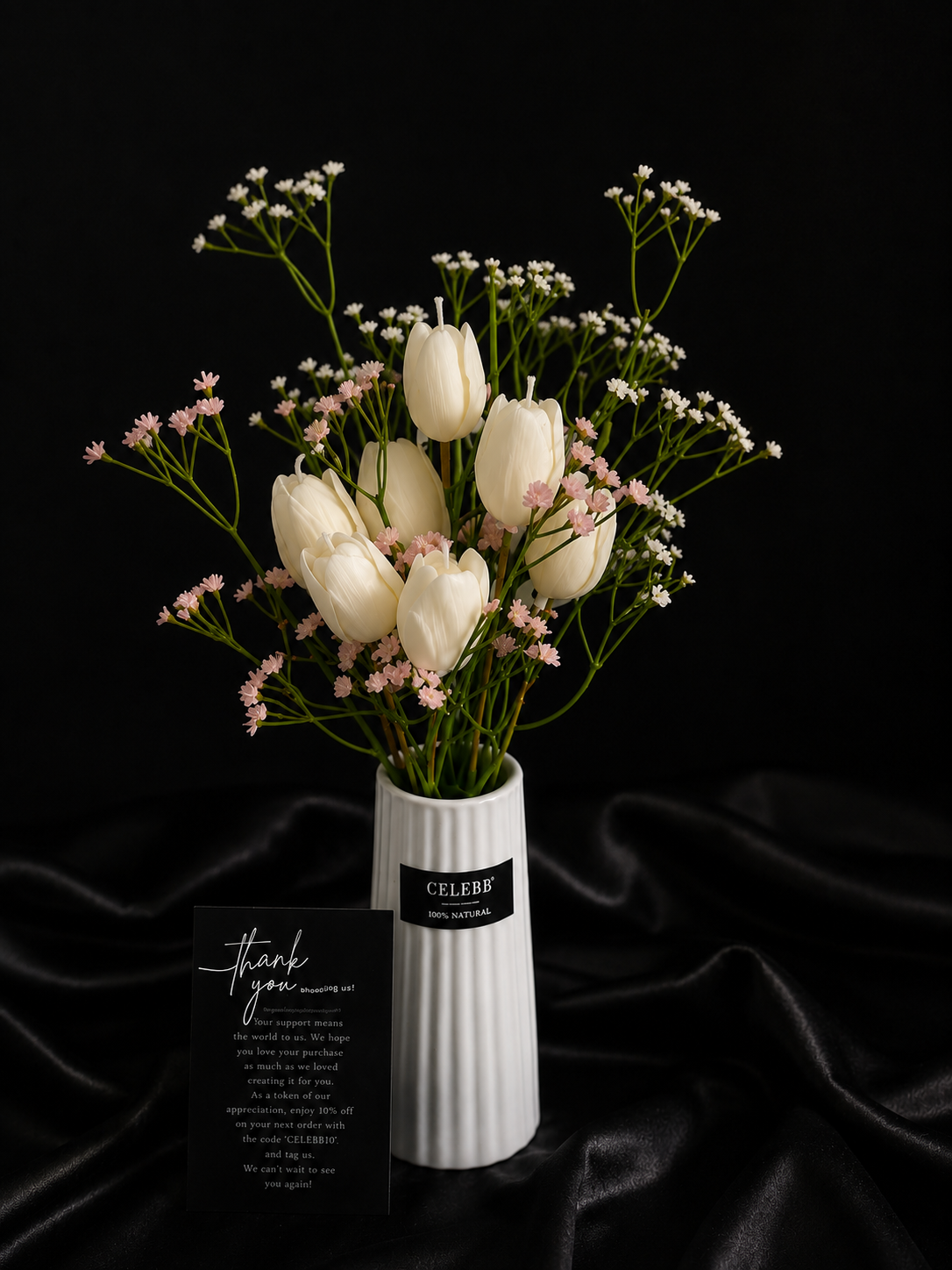 Luxe Vase(7 Tulips)