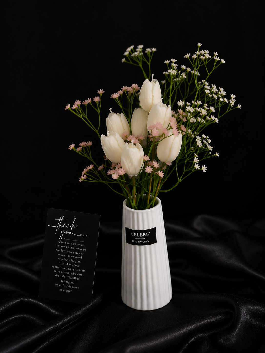 Luxe Vase(7 Tulips)