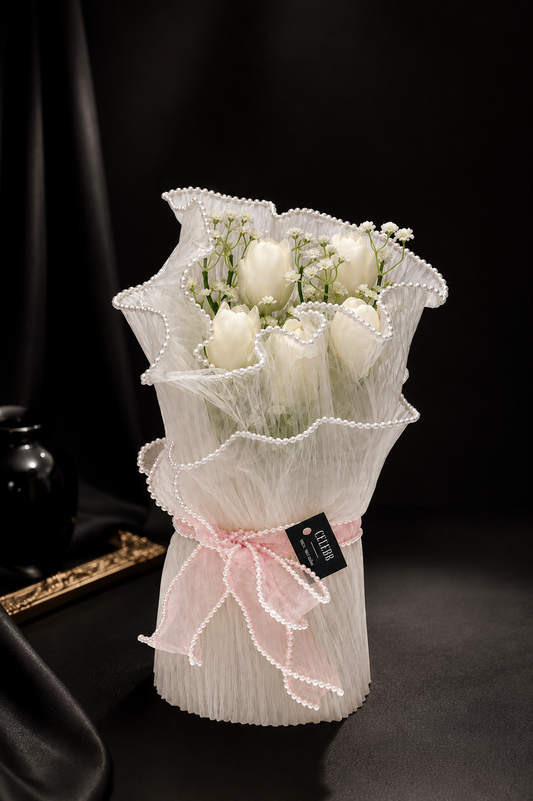 Pearl Noir(5 Tulips) (White)